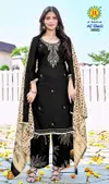 All Black Vol 36 By Jt Rayon Sequence Embroidery Dress Material Exporters In India